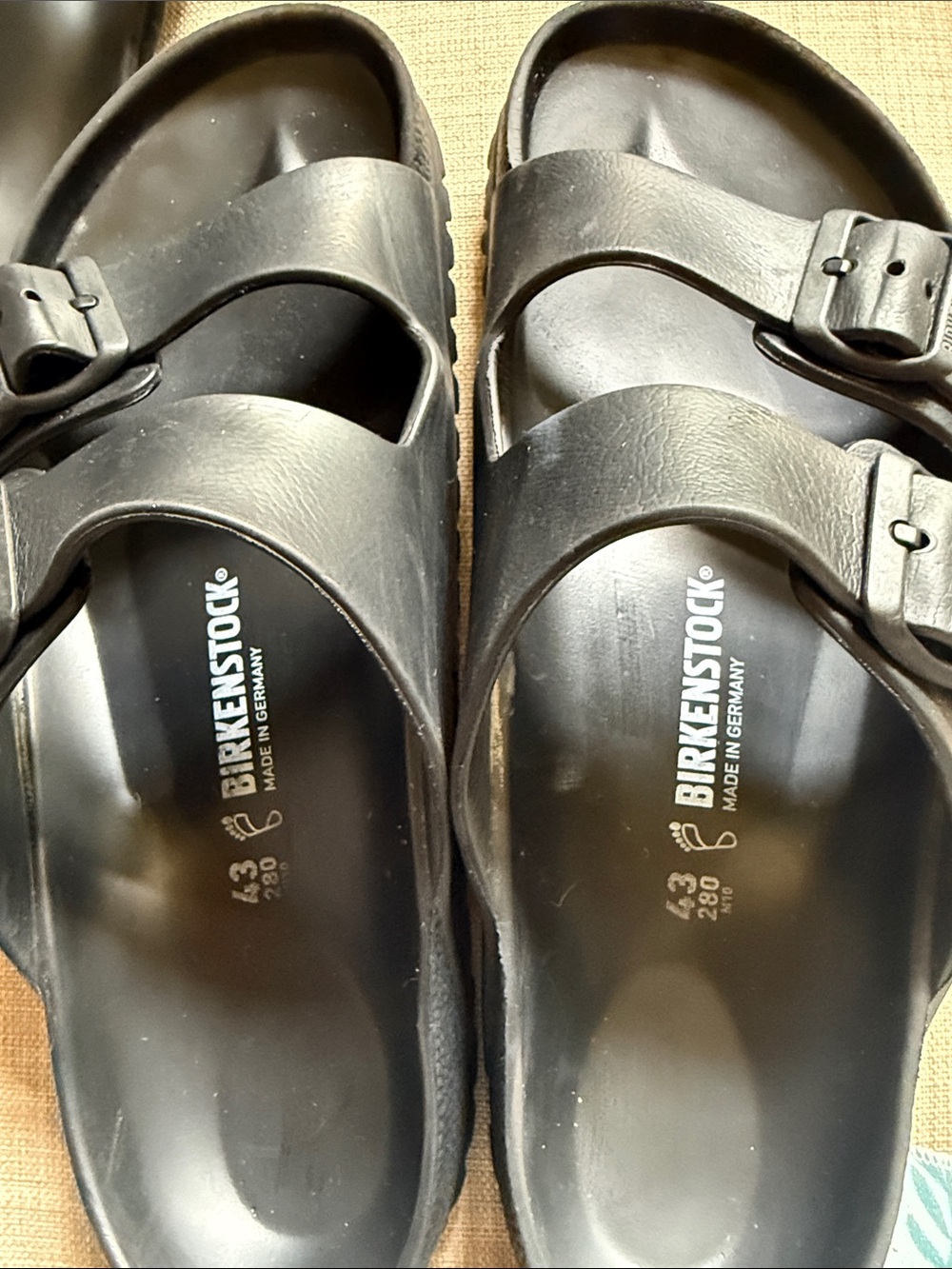 Birkenstock Black Two-Strap Adjustable EVA Sandals- Bundle of two - Picture 3 of 8